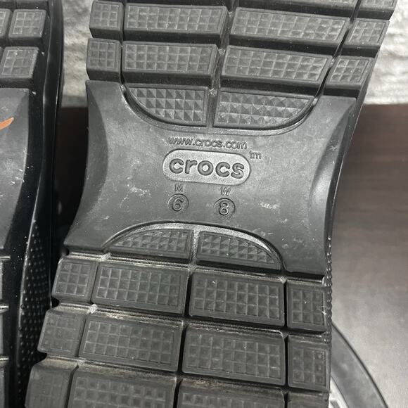 Crocs Womens Size 8 Classic Mega Crush Platform Black Slip On Comfort Sandals - Picture 10 of 10